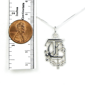 Initial Letter T Sterling Silver Necklace