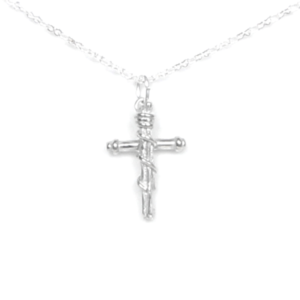 Mission Cross Necklace Pewter