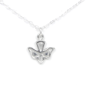 Holy Spirit Dove Necklace Pewter