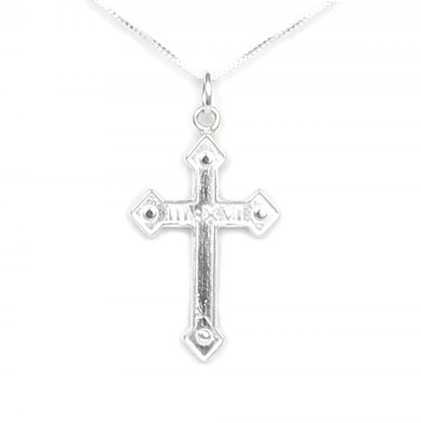 John 3:16 Cross Necklace Large Sterling Silver