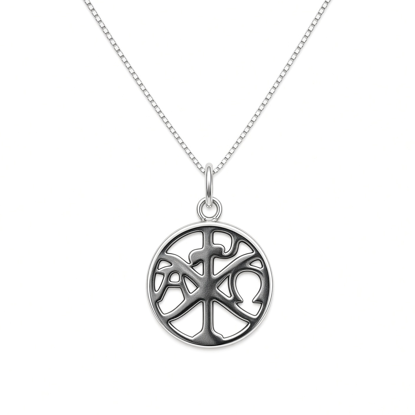 Chi Rho Christogram Necklace - Sterling Silver