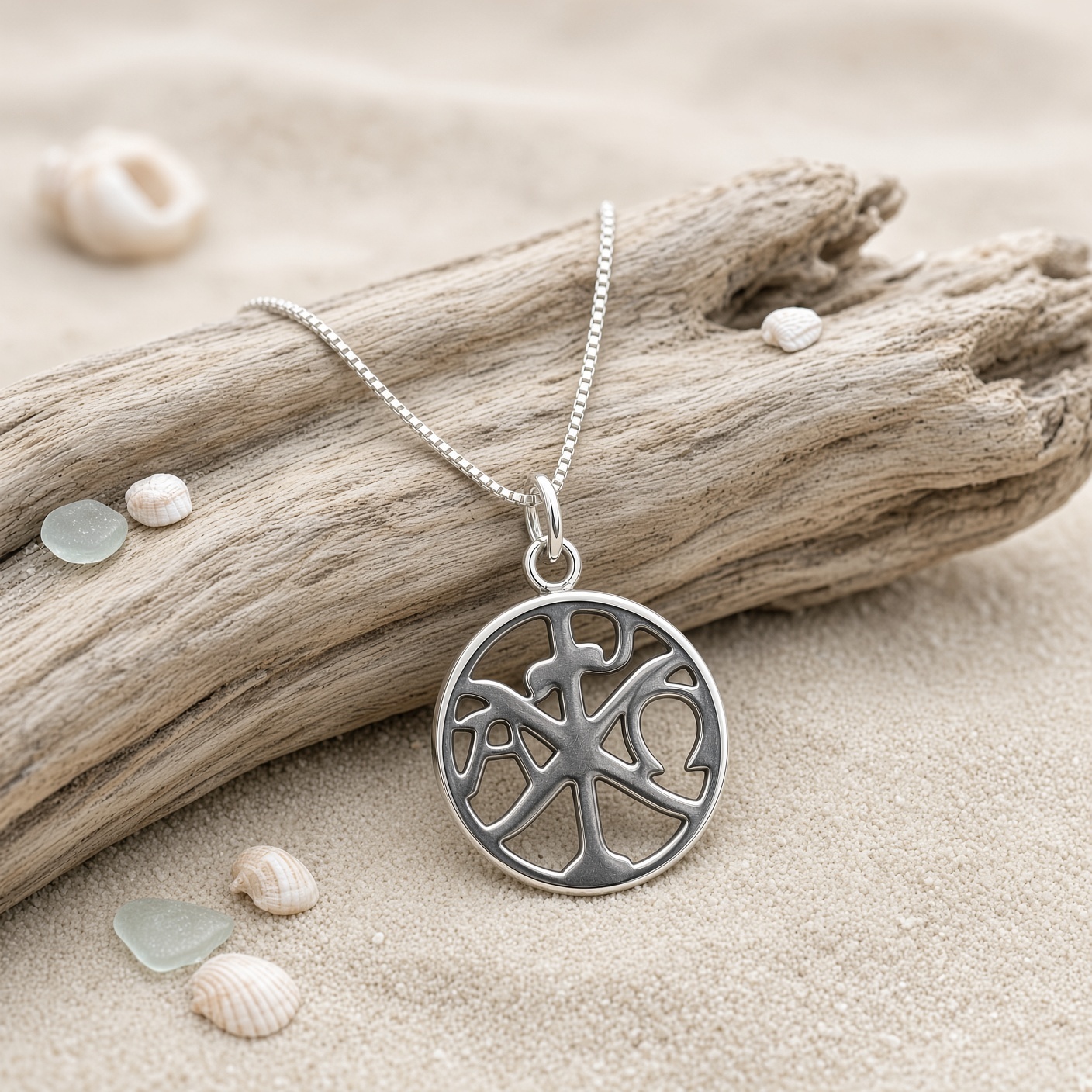 Chi Rho Christogram Necklace - Sterling Silver