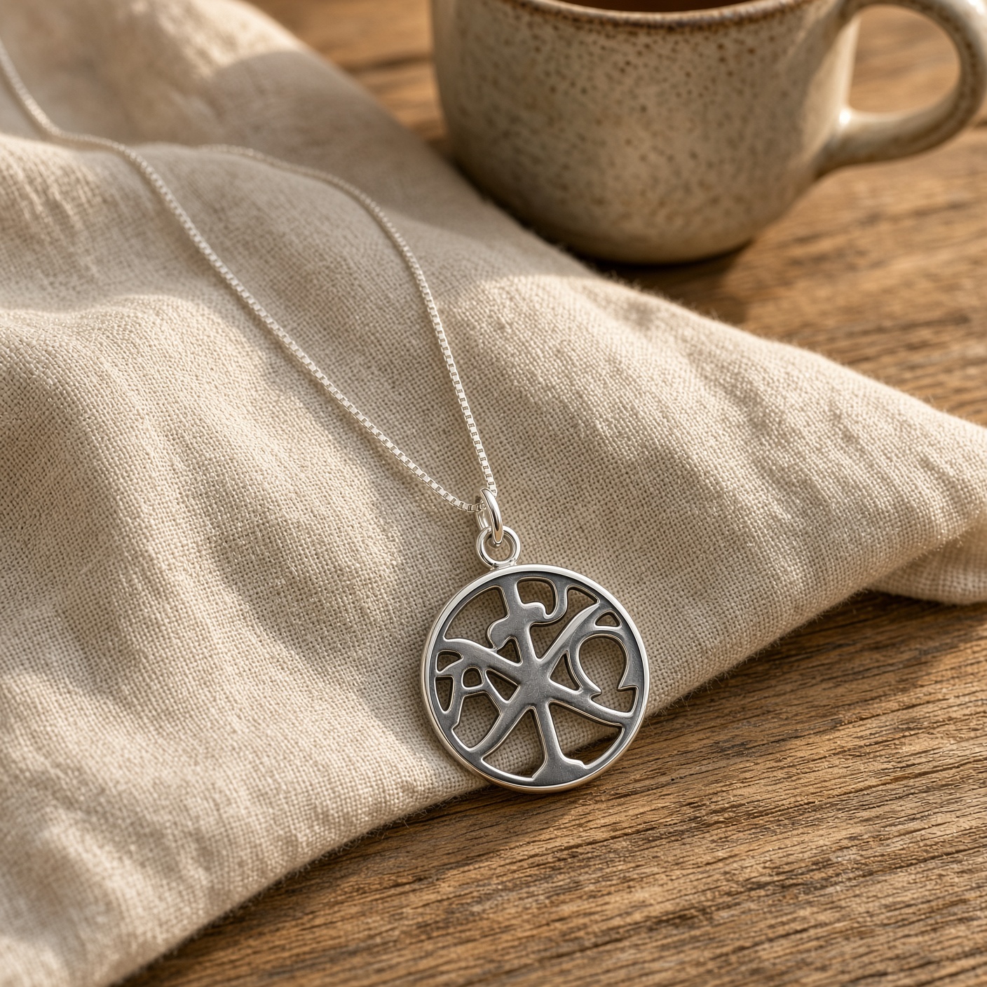 Chi Rho Christogram Necklace - Sterling Silver