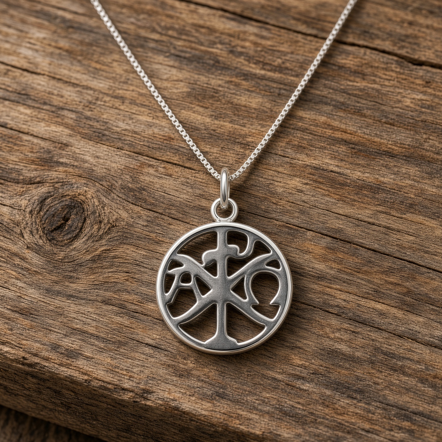 Chi Rho Christogram Necklace - Sterling Silver