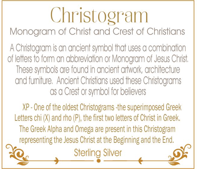 Chi Rho Christogram Necklace - Sterling Silver