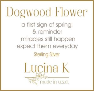 Dogwood Flower Necklace Sterling Silver
