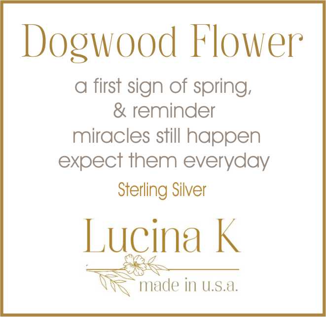 Dogwood Flower Necklace Sterling Silver