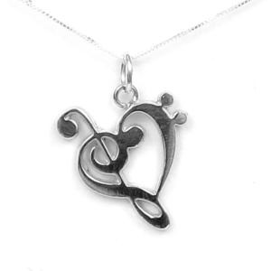 Heart of Music Sterling Silver Necklace