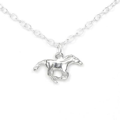 Pewter Running Horse Necklace