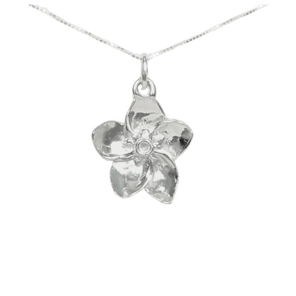 Forget-Me-Not Flower Necklace Sterling Silver