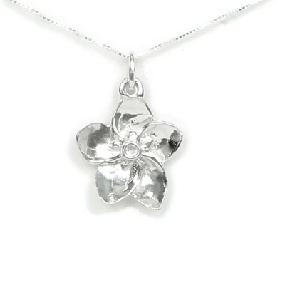 Forget-Me-Not Flower Necklace Sterling Silver