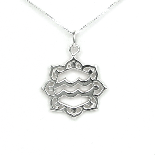 Aquarius Zodiac Sterling Silver Necklace