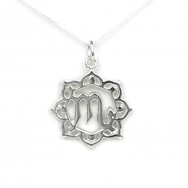 Scorpio Zodiac Sterling Silver Necklace