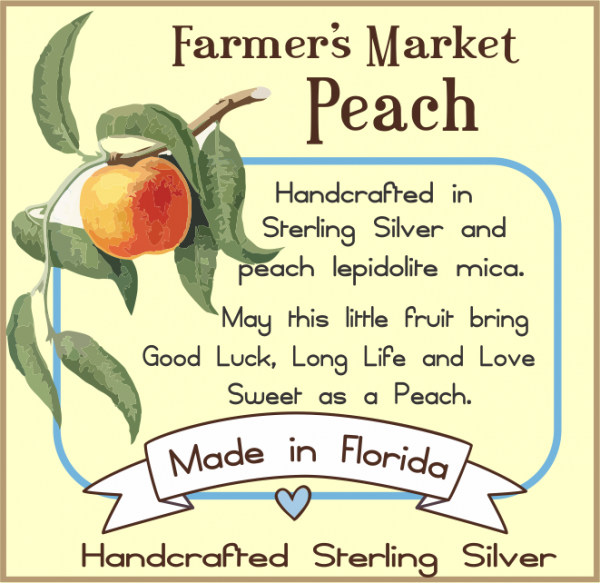 Farmer's Market Peach Necklace Story Card
