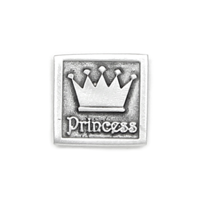 Princess Pin Square Pewter Magnetic Back