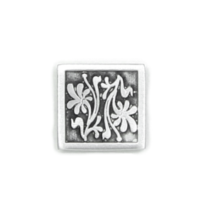 Wildflowers Pin Square Pewter Magnetic Back