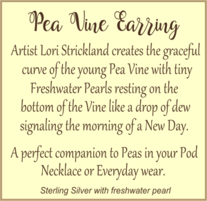 Pea vine earring story card