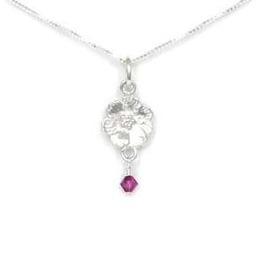 October Cosmos Necklace with Birthstone Crystal Sterling Silver - Lucina K