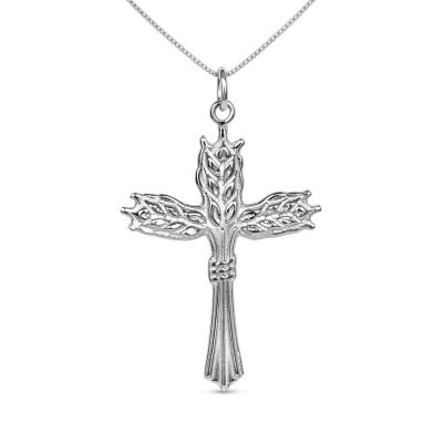 Harvest Cross Necklace - Sterling Silver