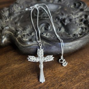 Harvest Cross Necklace Sterling Silver
