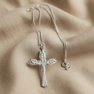 Harvest Cross Necklace Sterling Silver