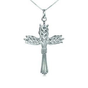 Harvest Cross Necklace Sterling Silver