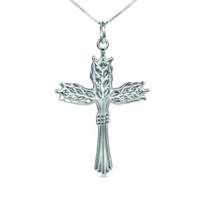 Harvest Cross Necklace Sterling Silver