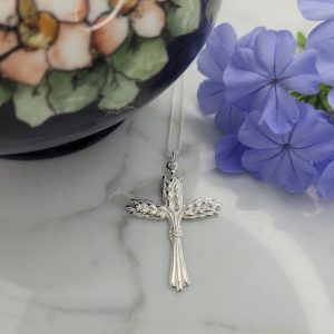 Harvest Cross Necklace Sterling Silver