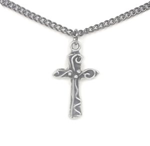 Antique finished Walk Cross necklace by Lucina K