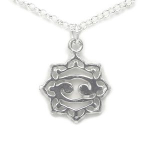 Cancer Zodiac Necklace Pewter