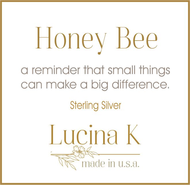 Bee Circle Necklace Sterling Silver