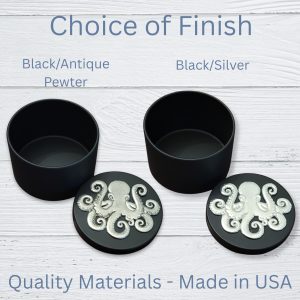 Lucina K - Octopus Pewter Medallion Tin Box - Handmade in USA with included Artist Card