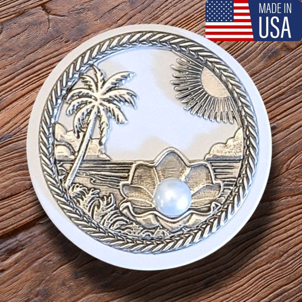 Fine pewter pearl in seashell design. Crafted in the USA, includes artist card. Great nautical gift for beach lovers, seashell collectors, beach weddings