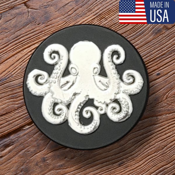 Lucina K - Octopus Pewter Medallion Tin Box - Handmade in USA with included Artist Card