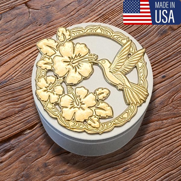 Hummingbird & Hibiscus Treasure Box -Made in USA - Image 8