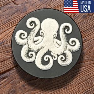 Lucina K - Octopus Pewter Medallion Tin Box - Handmade in USA with included Artist Card