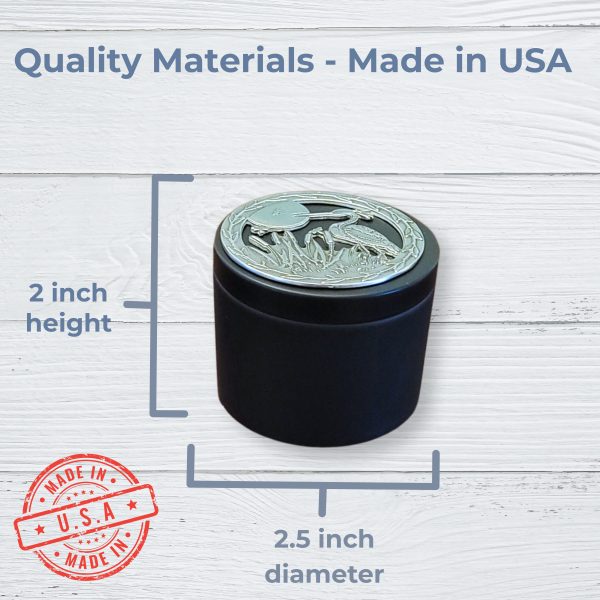Heron Keepsake Box decorated with Fine Pewter Made in USA