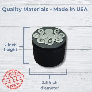 Lucina K Hummingbird & Hibiscus Pewter Medallion Tin Box - Handmade in USA, Lead-Free, Perfect Gift for Outdoor Weddings, Bridesmaids, Wife, Gardeners