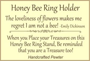 Honey Bee Ring Holder by Lucina K.