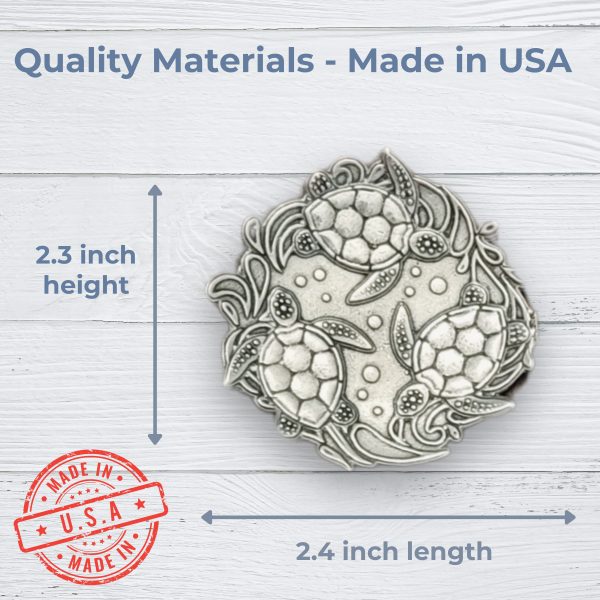 Sea Turtle Jewelry Tray Ring Dish - Fine Pewter Made in USA