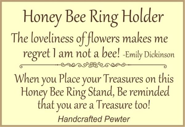 Honey Bee Ring Holder by Lucina K.