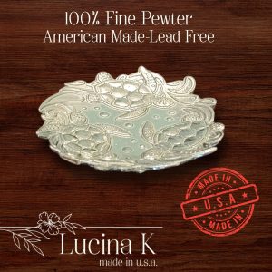 Sea Turtle Jewelry Tray Ring Dish - Fine Pewter Made in USA