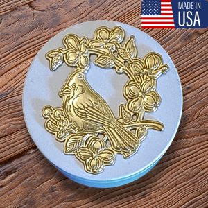 Lucina K Cardinal on Dogwood Branch Pewter Medallion Box