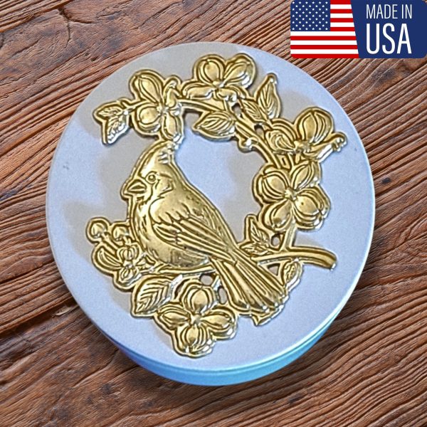 Lucina K Cardinal on Dogwood Branch Pewter Medallion Box