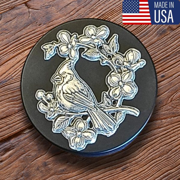 Lucina K Cardinal on Dogwood Branch Pewter Medallion Box