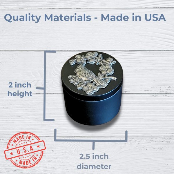 Lucina K Cardinal on Dogwood Branch Pewter Medallion Box