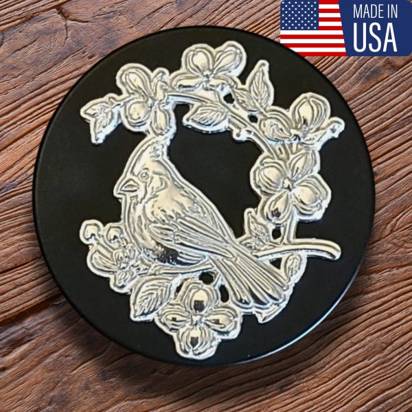 Lucina K Cardinal on Dogwood Branch Pewter Medallion Box