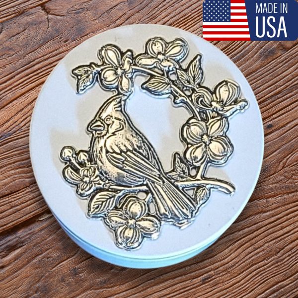 Lucina K Cardinal on Dogwood Branch Pewter Medallion Box