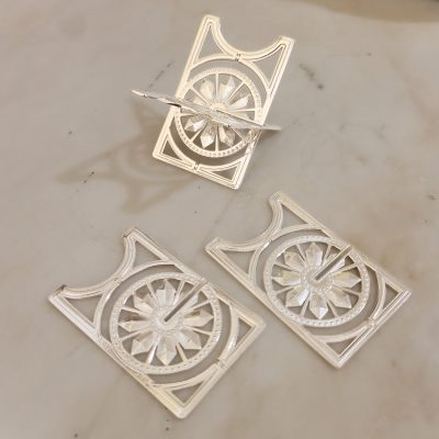 Deco Cigar Rest in Sterling Silver