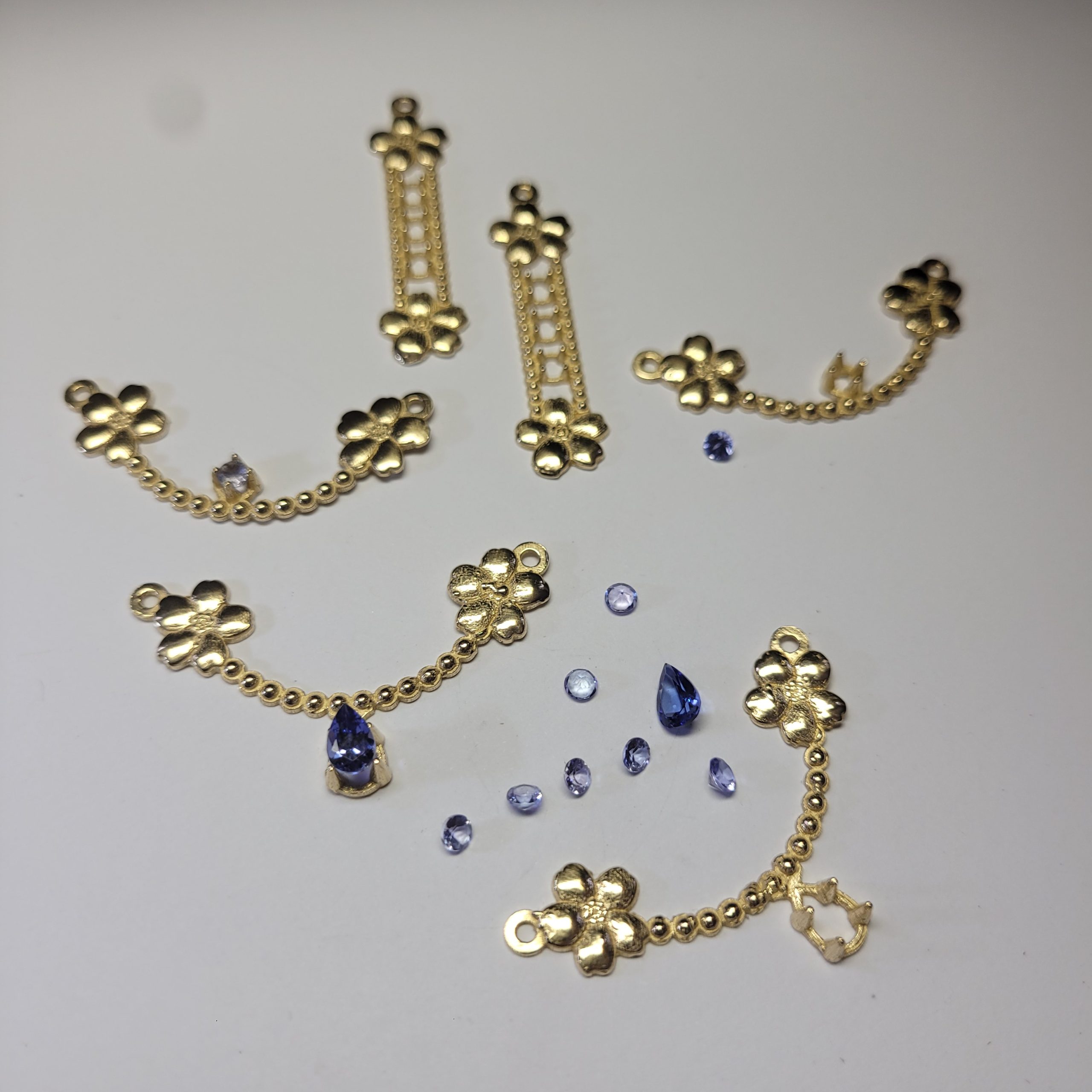 Forget Me Not Necklace in Process